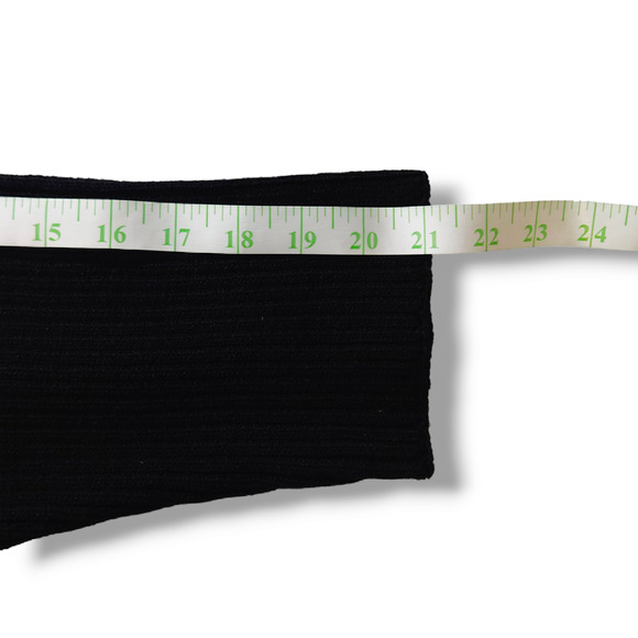 VTG EUC Helen Hsu N.Y. Made USA Wool Blend Open Front Ribbed Cardigan Sz S Black - Picture 9 of 9